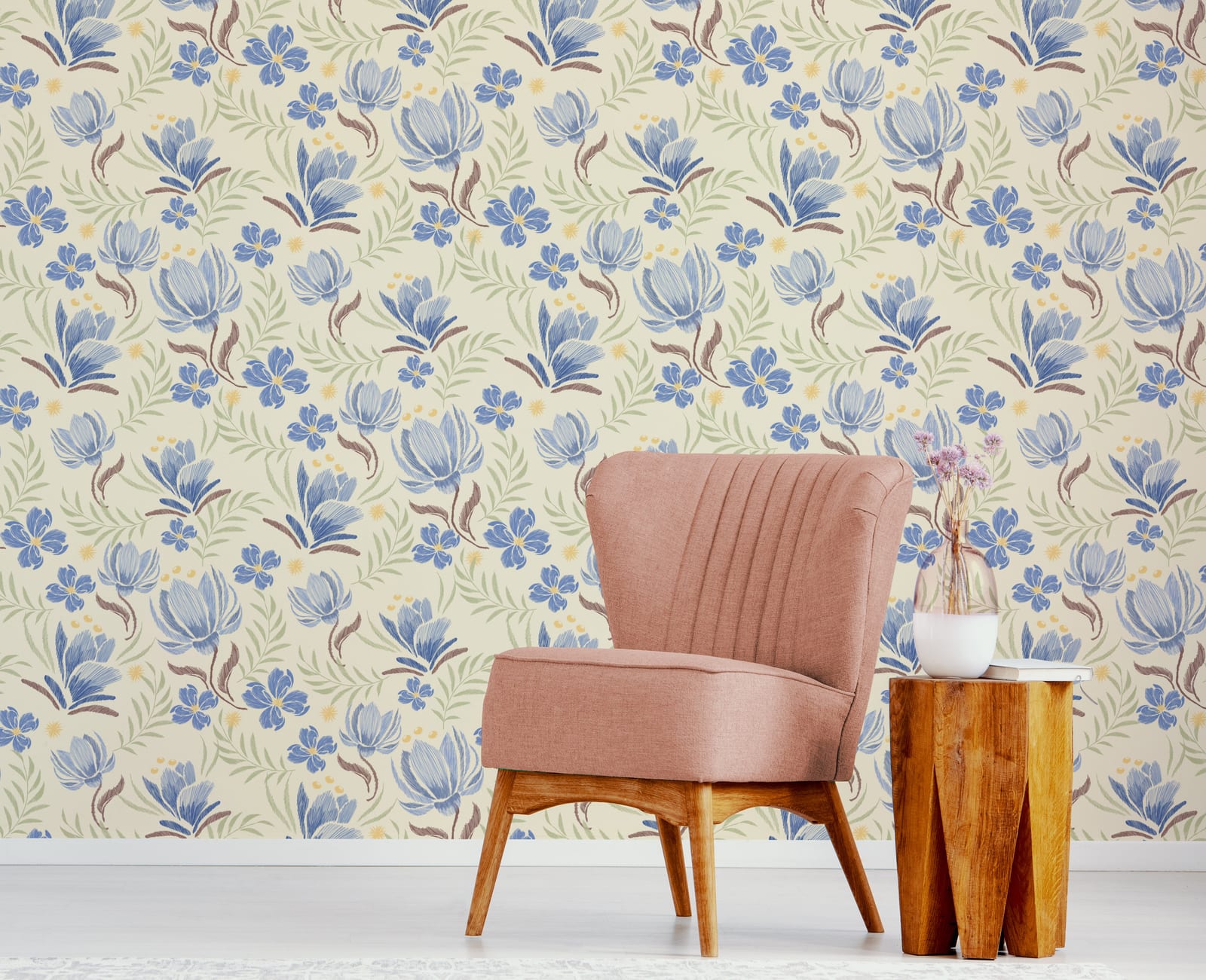 Vintage Cottagecore Floral Peel and Stick Wallpaper – Howdy Wallpaper ...