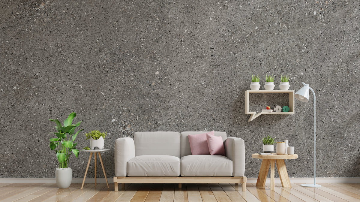 Concrete Peel and Stick Wallpaper | Gray Cement Modern Home Decor