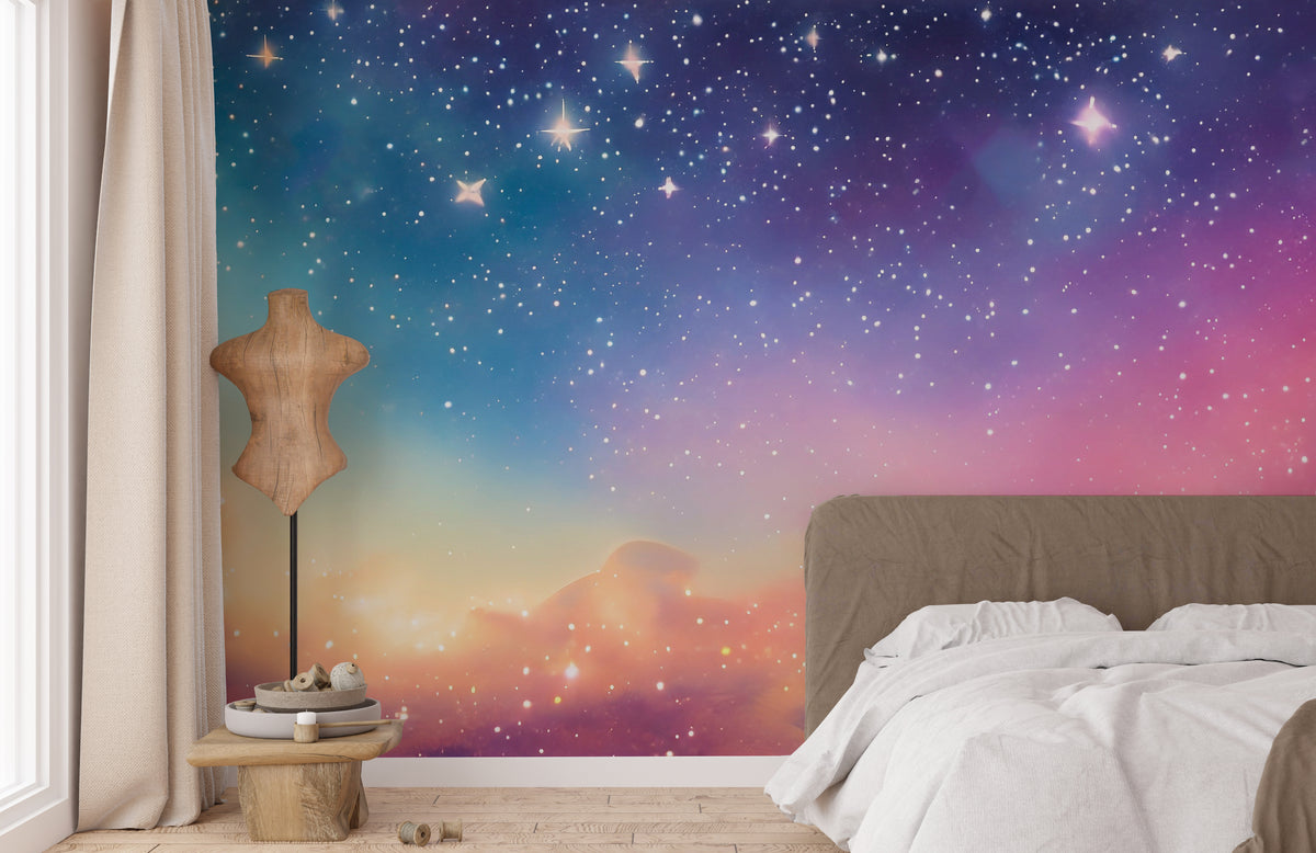 Multicolor Nebula Magical Sky Peel Stick Wallpaper