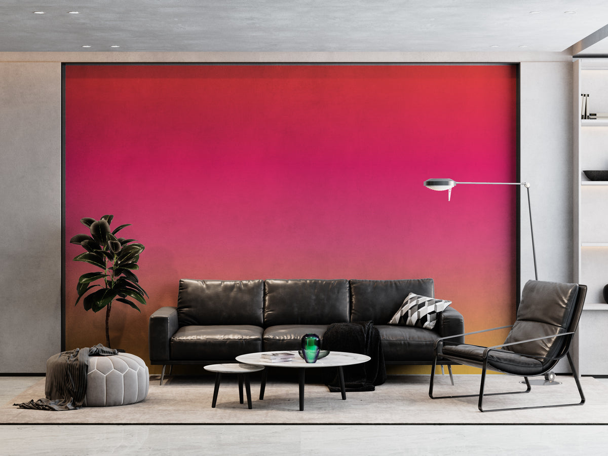 Ombre Peel and Stick Wallpaper Sunset Pink Orange Premium Modern Interior Decor