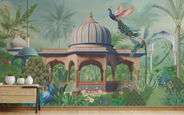 Mughal Peacock Palace Indian Wallpaper | Royal Garden Peel and Stick Decor image 6