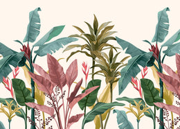 Banana Multicolor Leaves Tropical Wallpaper Murals image 5