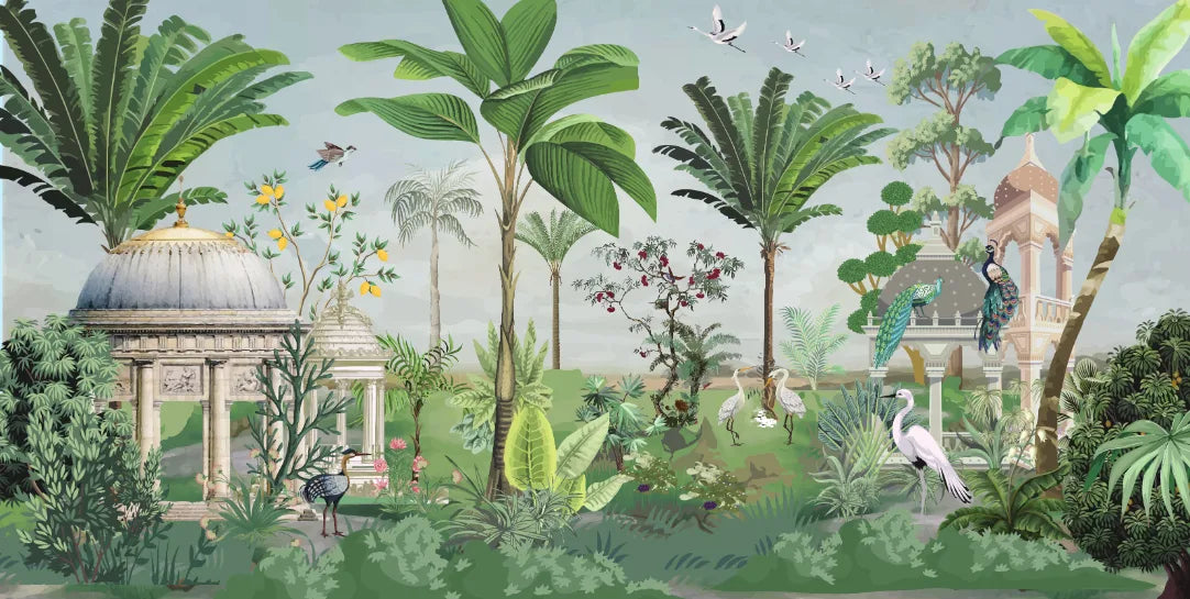 Mughal Garden Forest Wallpaper Murals image 5