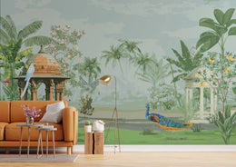 Indian Miniature Art Tropical Removable Wallpaper image 4