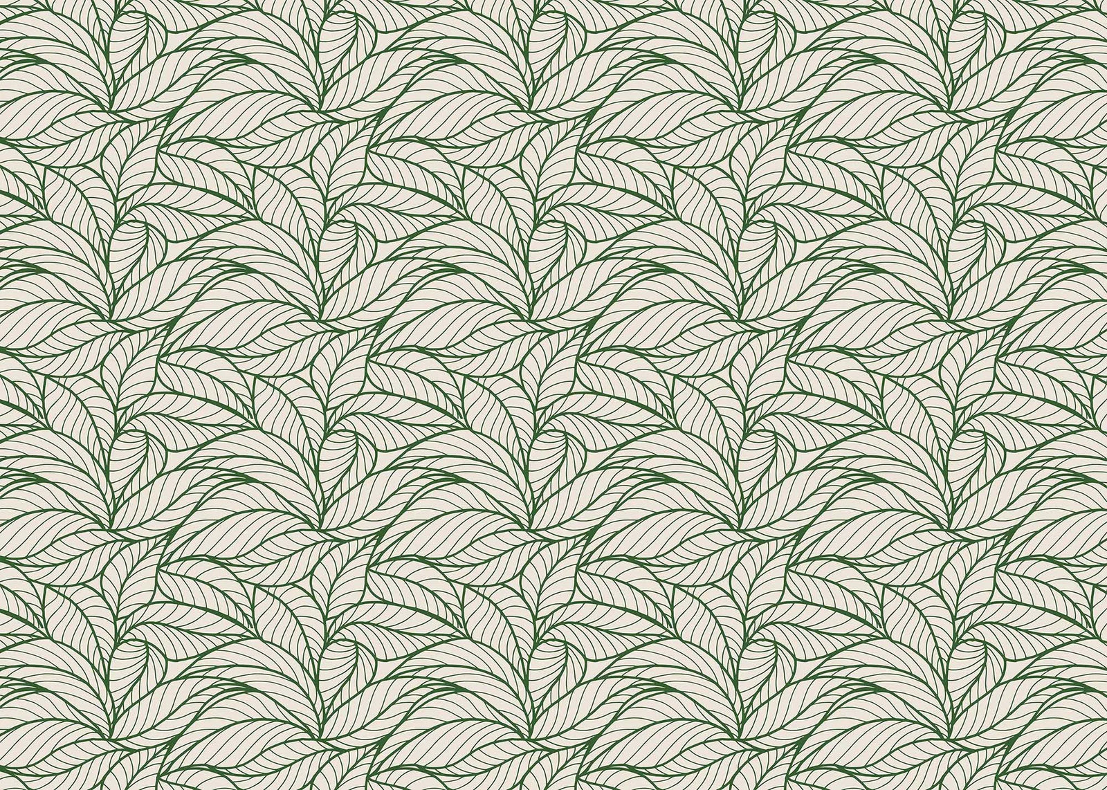 Banana Leaf Line Art Wallpaper Murals image 1