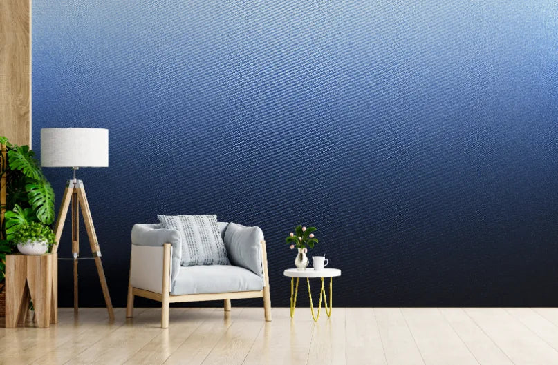 Deep Blue Urban Ombre Wall Mural Wallpaper image 4