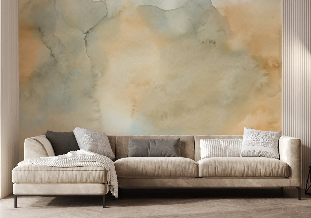 Yellow Watercolor Ombre Wallpaper Mural Wall Decor image 5