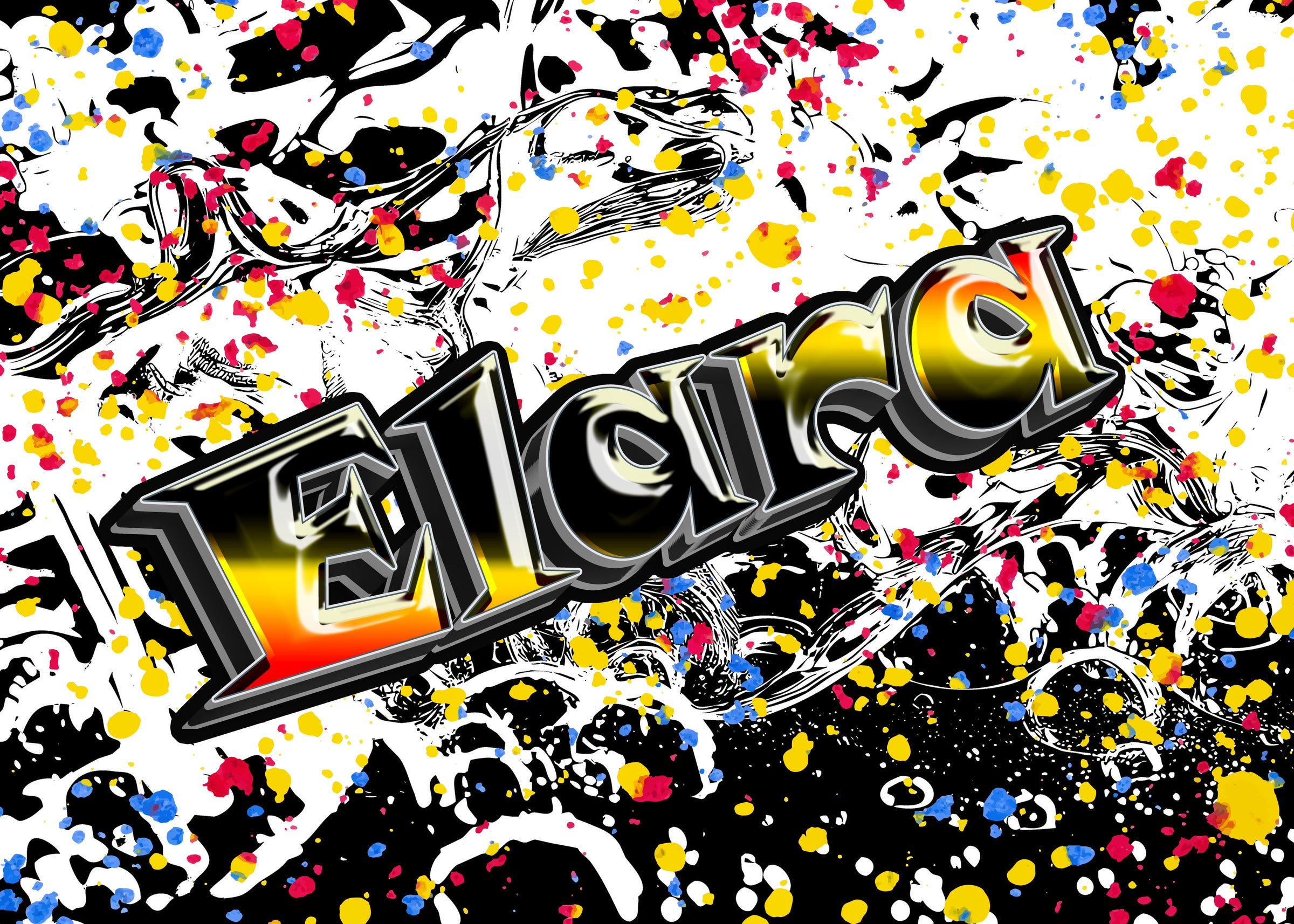 Abstract graffiti wall decor with striking black white base perfect for modern workspace walls
