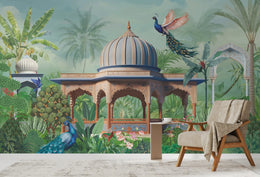 Mughal Peacock Palace Indian Wallpaper | Royal Garden Peel and Stick Decor image 5