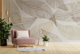 Vector Abstract Light Golden Wallpaper Murals image 2