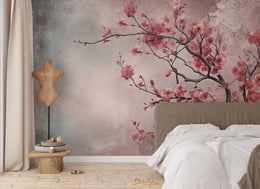 Vintage Flowers Grey Wallpaper Murals image 2