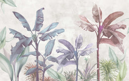Soft Color Tropical Leaf Design Wallpaper image 5