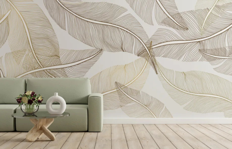Vector Abstract Light Golden Wallpaper Murals image 0