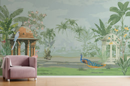 Indian Miniature Art Tropical Removable Wallpaper image 0