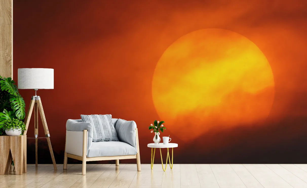 Warm Twilight Sunset Peel and Stick Nature Wallpaper image 0