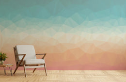Geometric Soft Shades Ombre Wallpaper Mural image 0