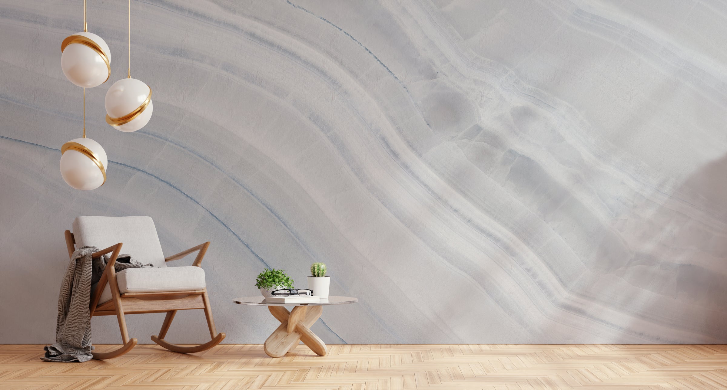 White Pearl Marble Wallpaper Wall Mural