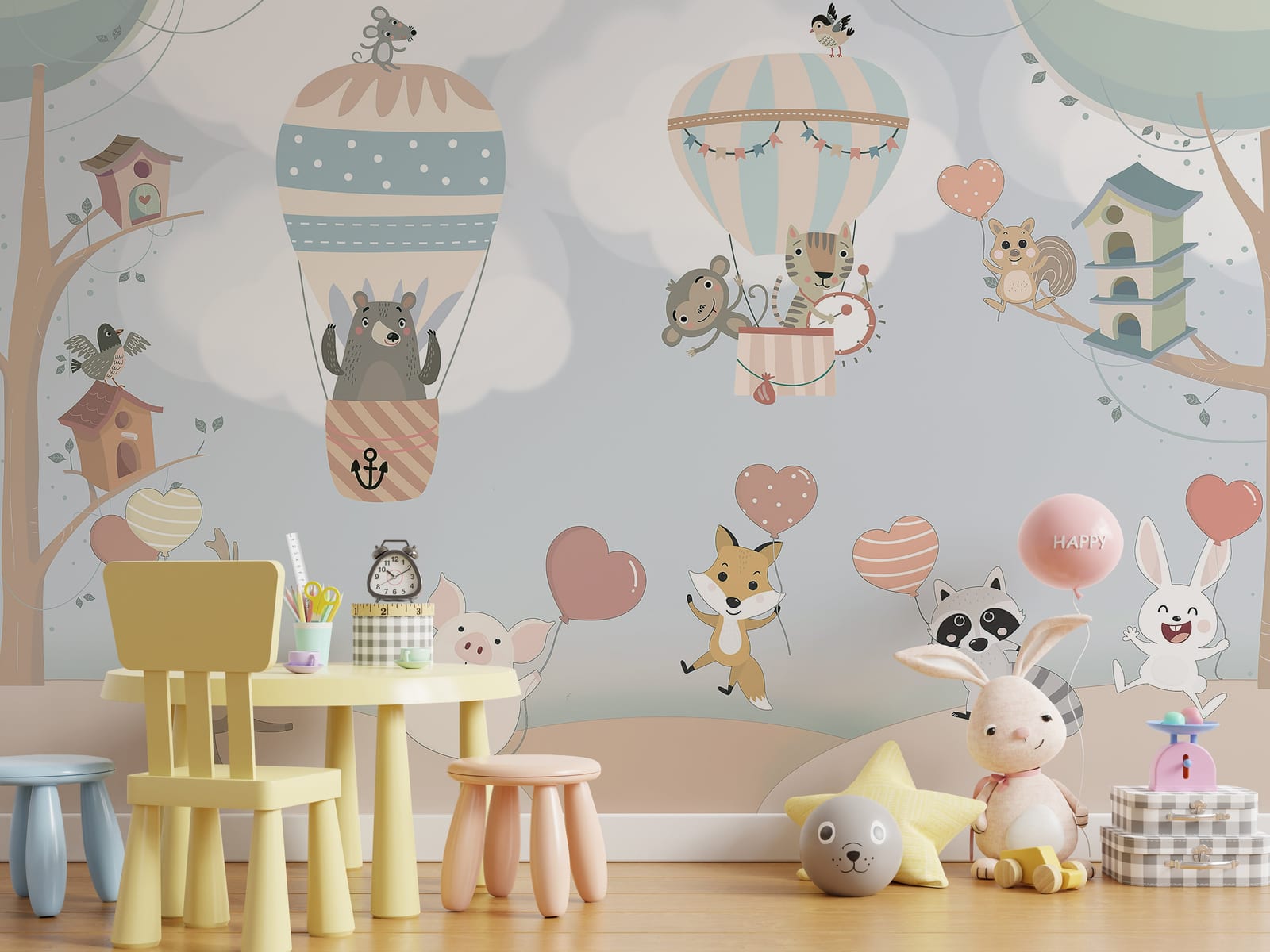 Cute Cartoon Kids Room Wallpaper – Howdy Wallpaper : Shop Peel and ...