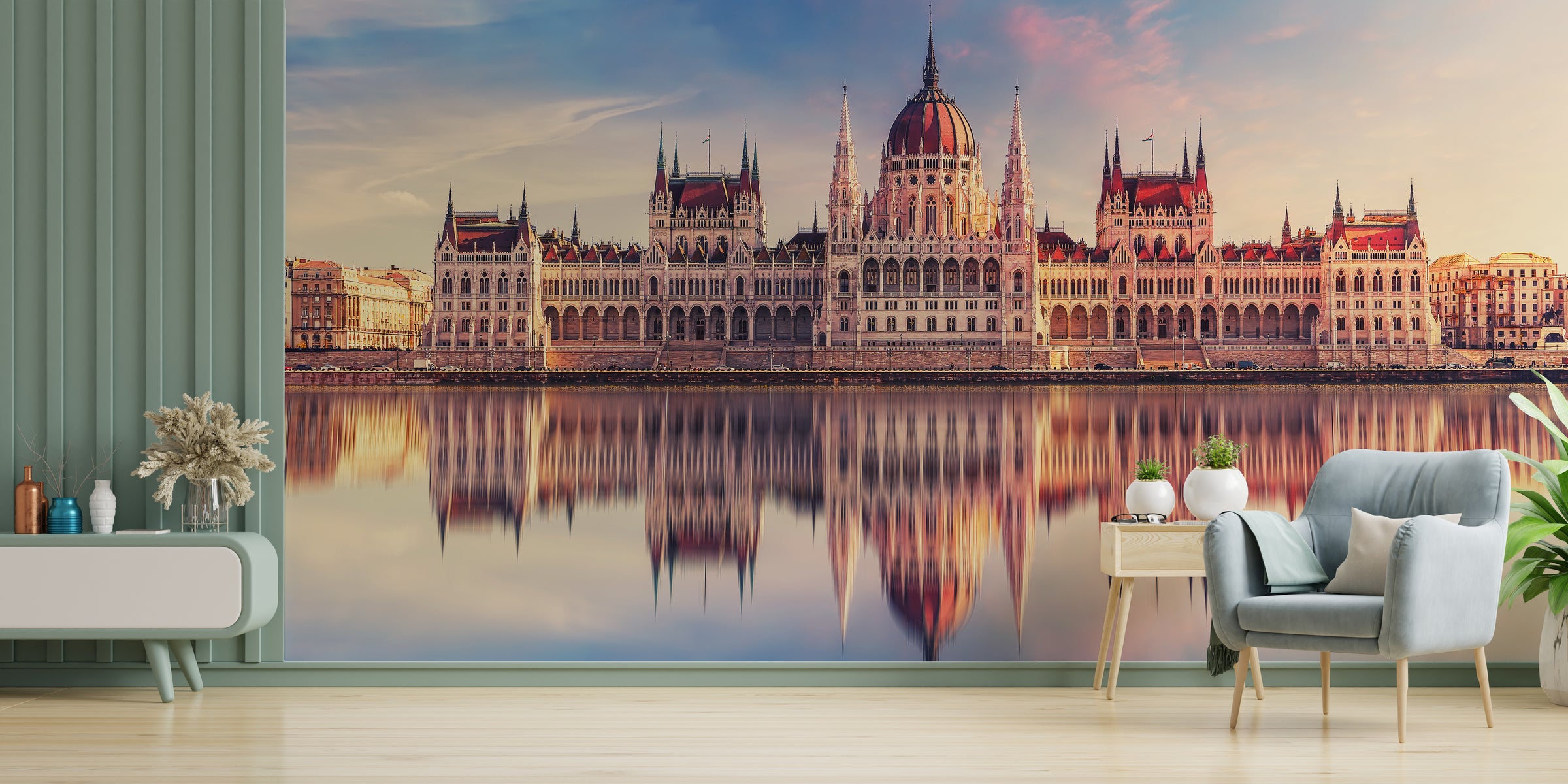 Hungarian Gothic Revival Self-Adhesive City Wallpaper