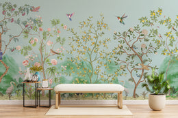 Japanese Garden Serenity Floral Wallpaper