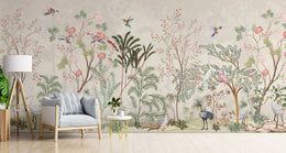 Chinoiserie Botanical Tree Mural | Floral Peel and Stick Wallpaper