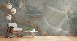 Light Blue Marble Wallpaper Mural Wall Decor
