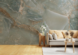 Light Blue Marble Wallpaper Mural Wall Decor