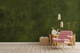 Abstract green wall mural featuring organic texture perfect for luxury bedroom accent