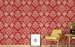 Traditional royal floral motif design beautifying peaceful meditation room surroundings