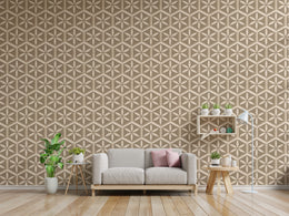 Beige Geometric Decor | Modern 3D Pattern Peel and Stick Wallpaper
