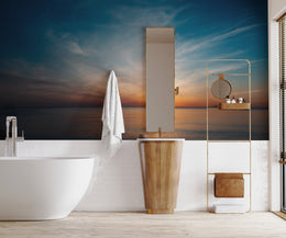 Soft Blue Sky Peaceful and Serene Ocean Views Wall Decor