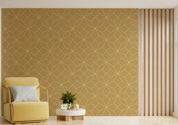 Geometric Diamond Yellow Self-Adhesive Wallpaper