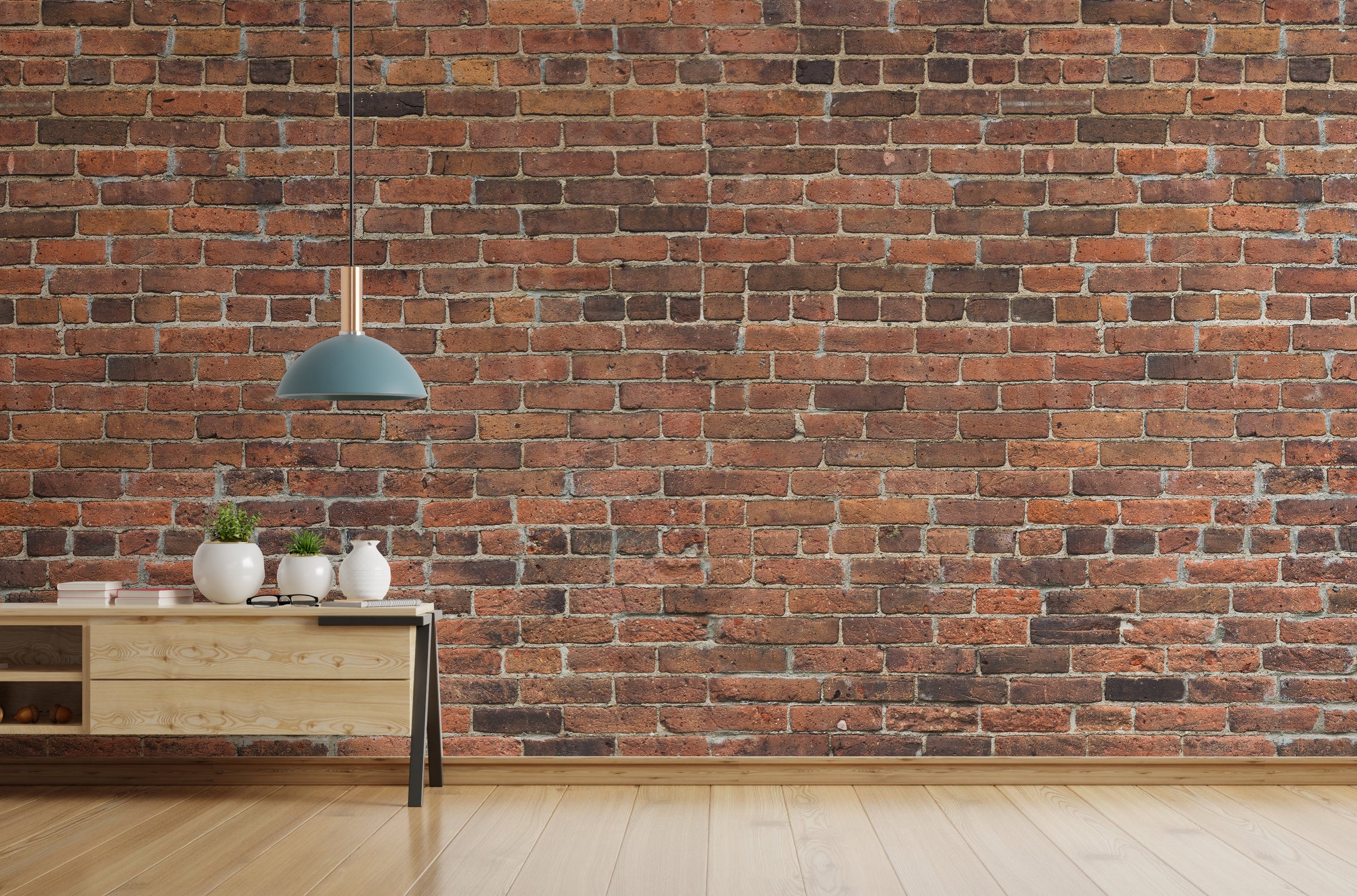 Modern Bedroom Brick Peel and Stick Wall Mural Art