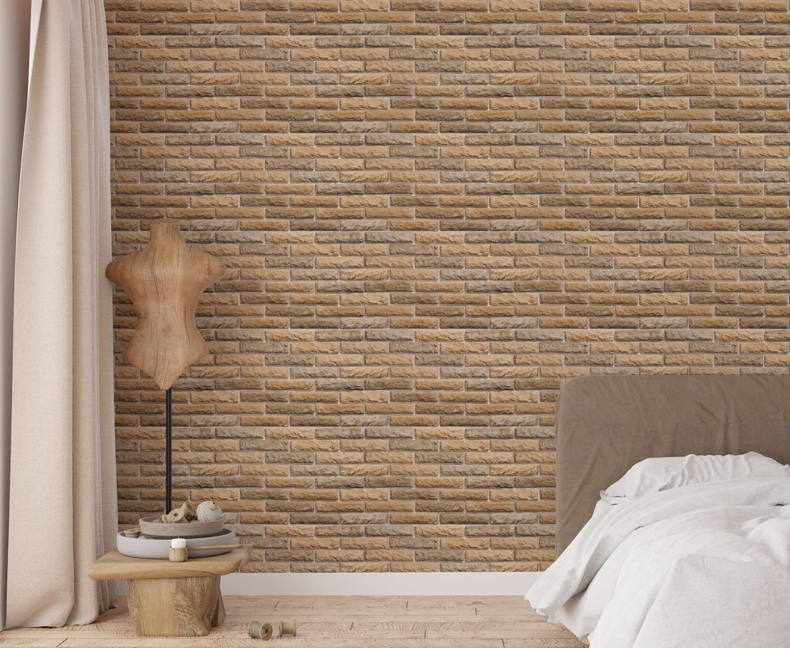 Real Texture Style Brick Self Adhesive Wallpaper Murals