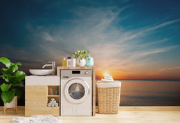Soft Blue Sky Peaceful and Serene Ocean Views Wall Decor