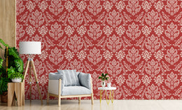 Traditional royal floral motif design beautifying peaceful meditation room surroundings