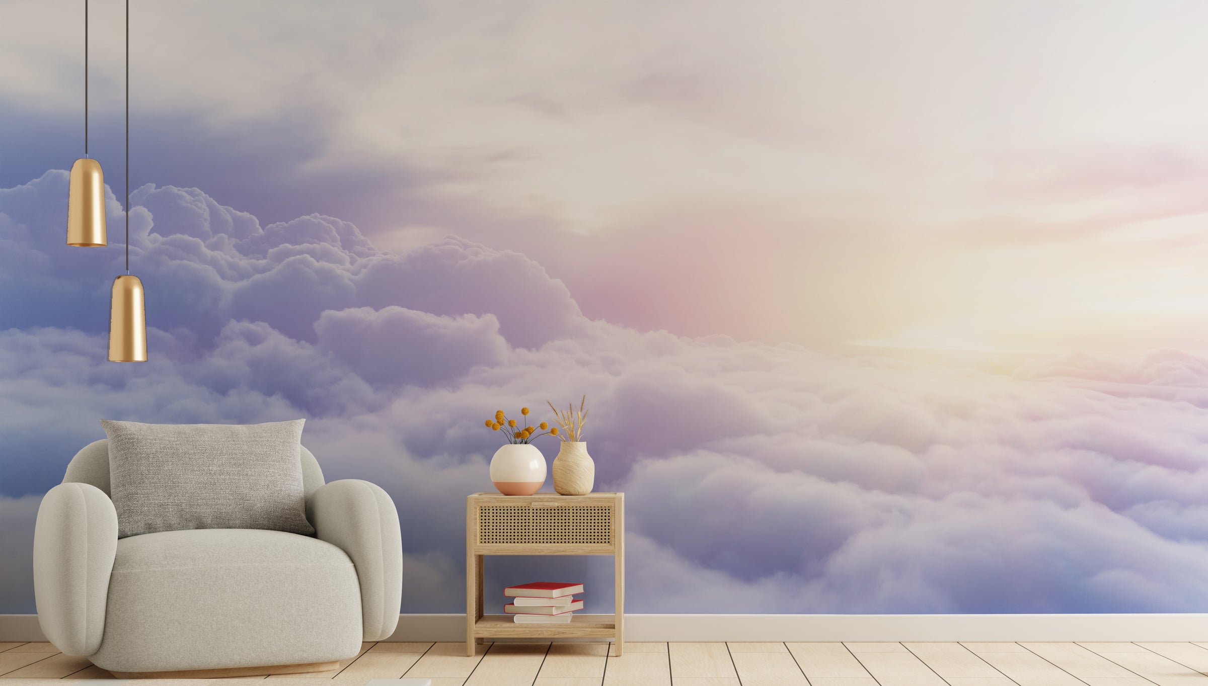 Self-Adhesive Dreamy Cloudscape Sky Wallpaper Mural