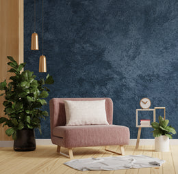 Concrete Urban Blue Office Peel and Stick Wallpaper
