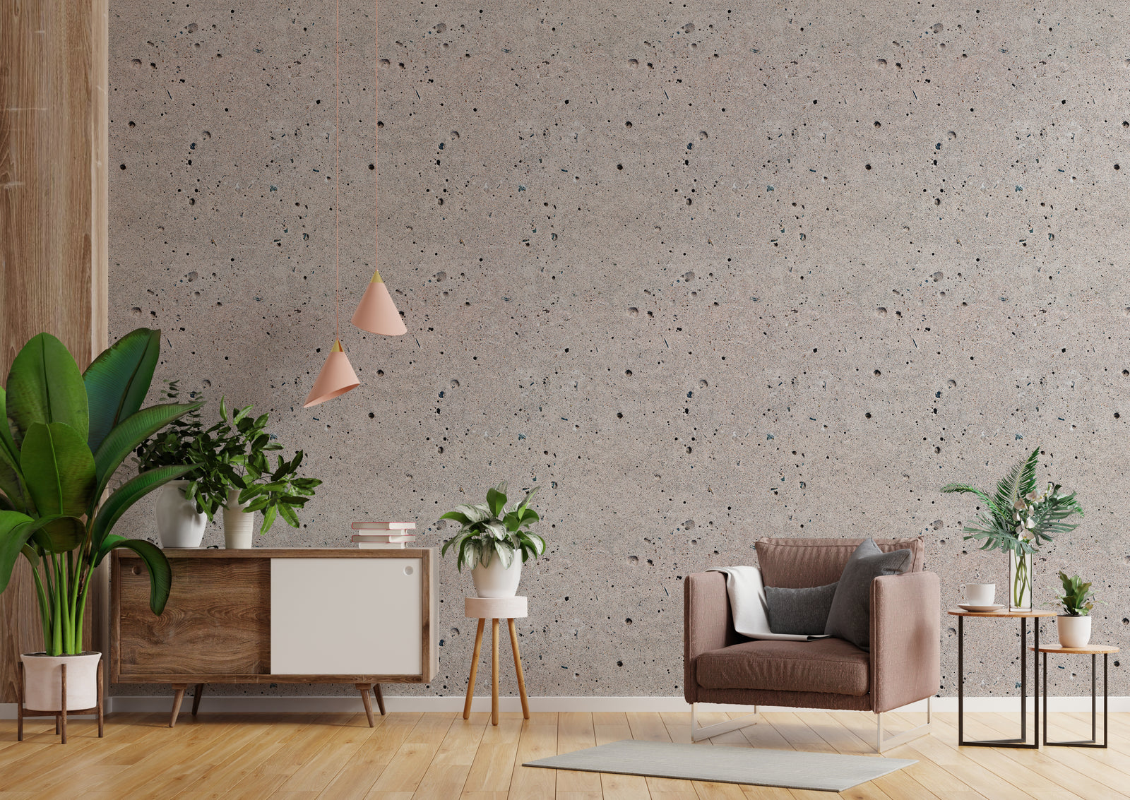 Aesthetic botanical wallpaper featuring soft lavender flowers for chic bedroom accent wall