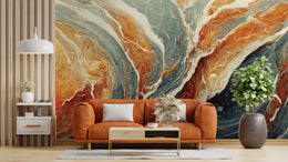 Luxury stone texture removable mural for stylish living area interior design