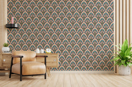 Removable Classic Floral Damask Wallpaper For Modern Homes