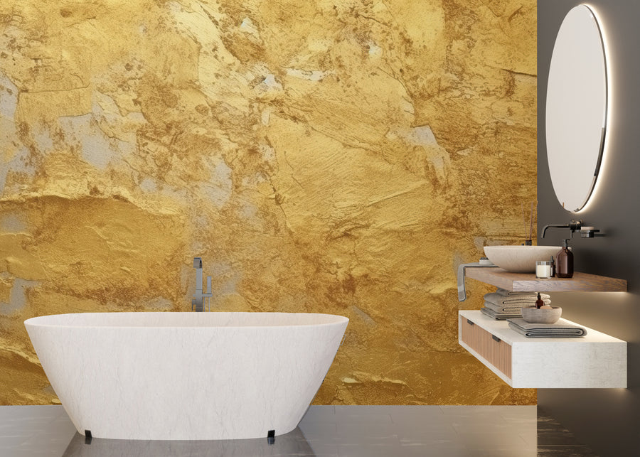 Gold Texture Metallic Wall Mural Peel and Stick Luxury Accent Wall Decor