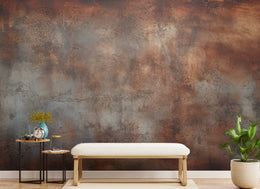 Industrial Rust Brown Gray  Wall Mural | Metal Peel And Stick Wallpaper