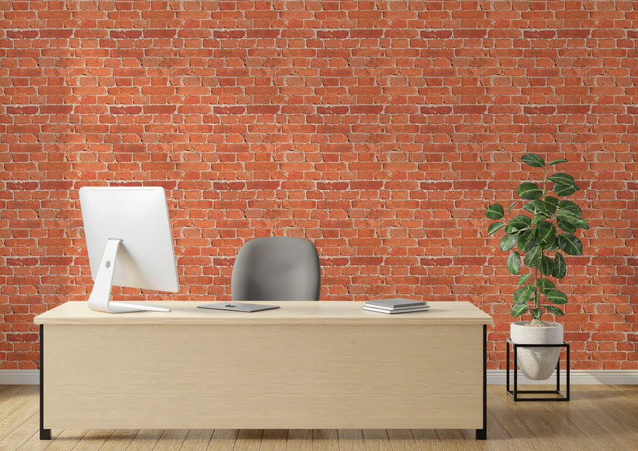 Modern Red Brick Wallpaper Sticker