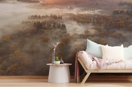 Cloudy Magical Forest Wallpaper image 4