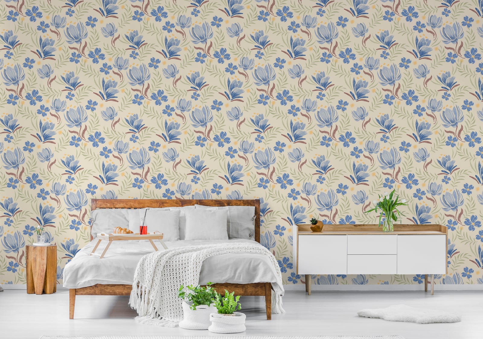 Vintage Cottagecore Floral Peel and Stick Wallpaper – Howdy Wallpaper ...
