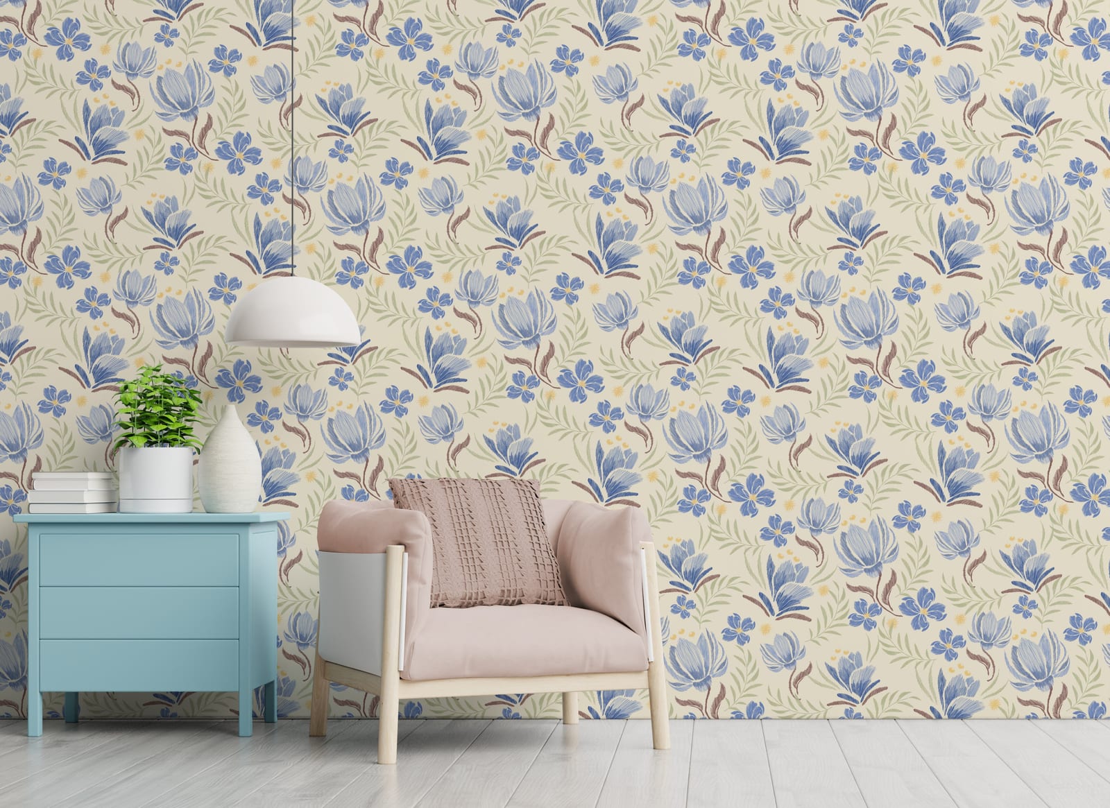 Vintage Cottagecore Floral Peel and Stick Wallpaper – Howdy Wallpaper ...