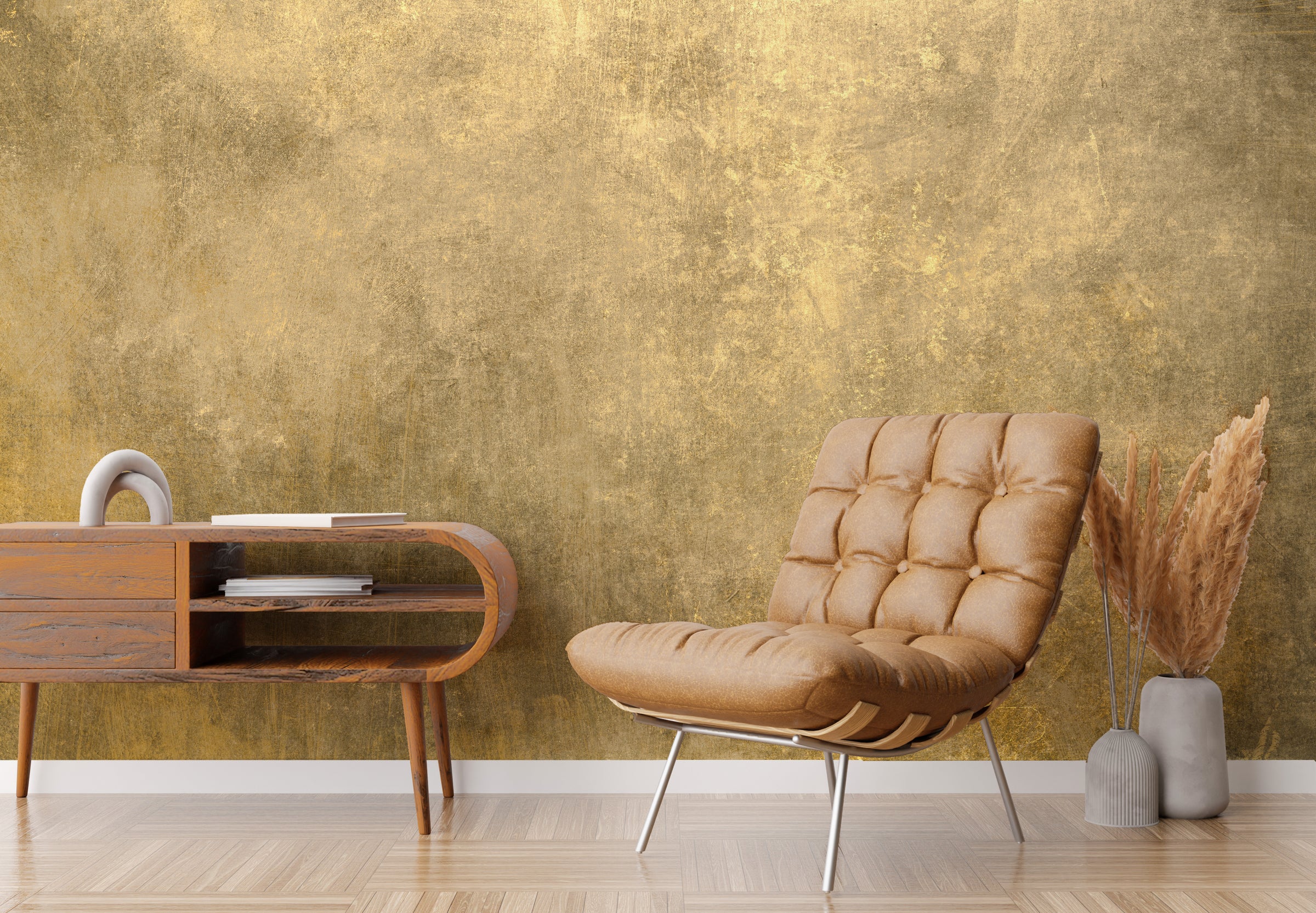 Metallic Texture Luxurious Grunge Removable Wallpaper