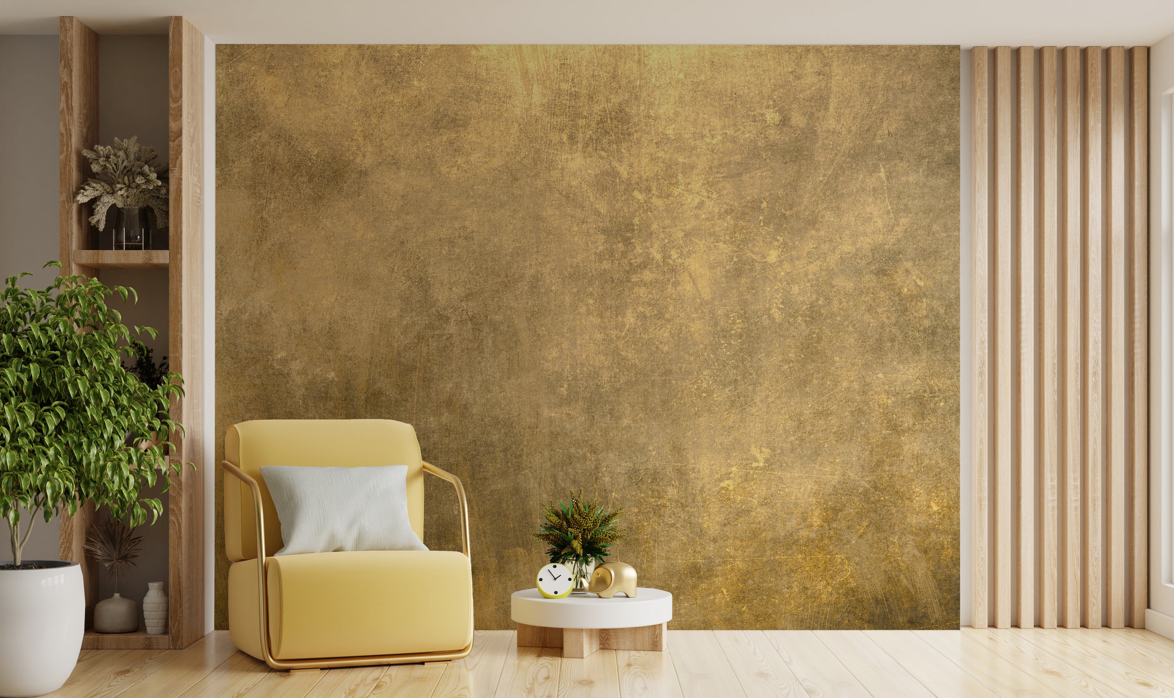 Metallic Texture Luxurious Grunge Removable Wallpaper