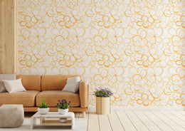 Golden Bloom Floral Room Decor | Yellow Peel and Stick Wallpaper